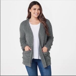 Barefoot Dreams Cozy Chic Boardwalk Cardigan Sweater M Comfy